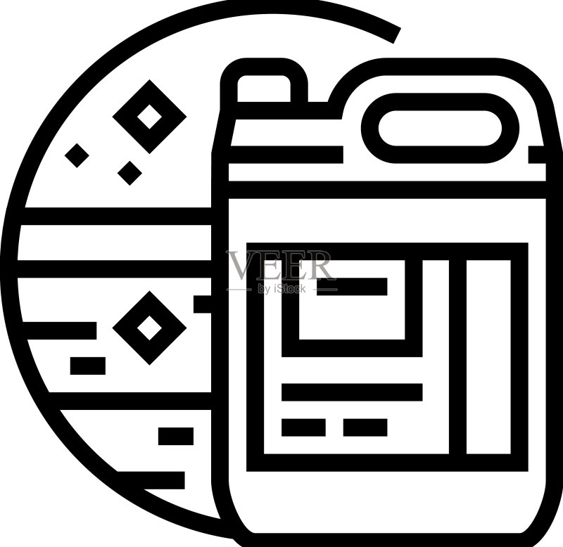 地板清洁剂线条图标图标素材