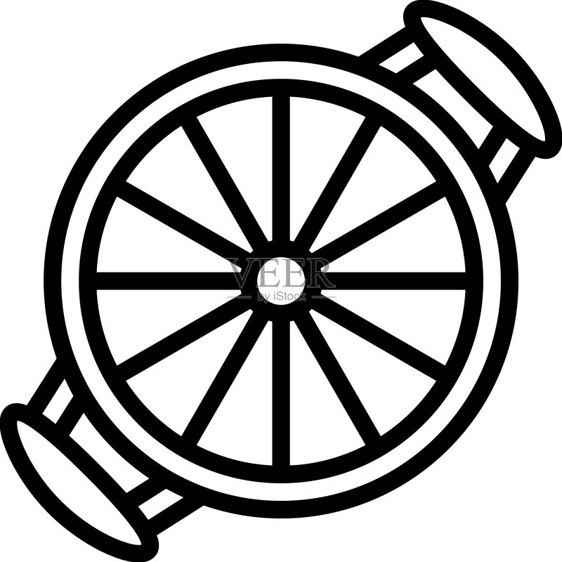 蜜瓜切片器线条图标图标素材