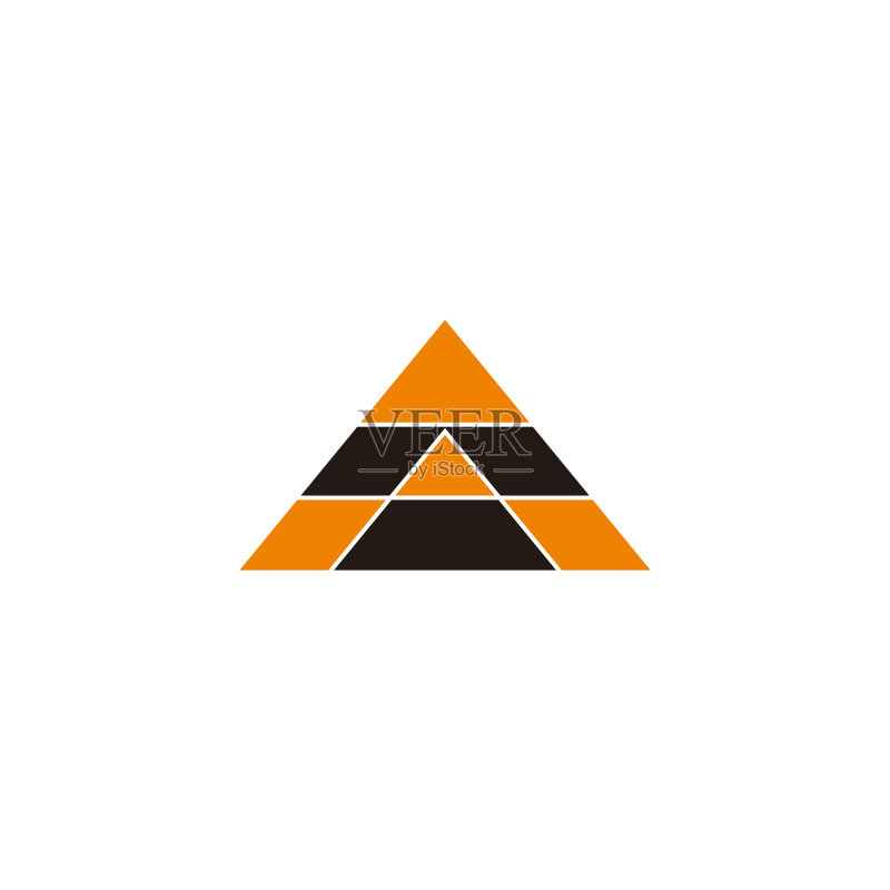 彩色几何三角形马赛克logo图标素材