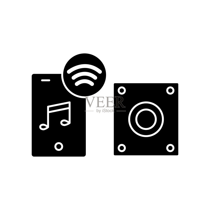 带音箱图标的手机图标图标素材