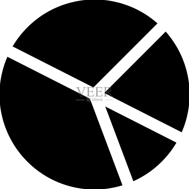图表示意图饼状图标黑色图形图标素材