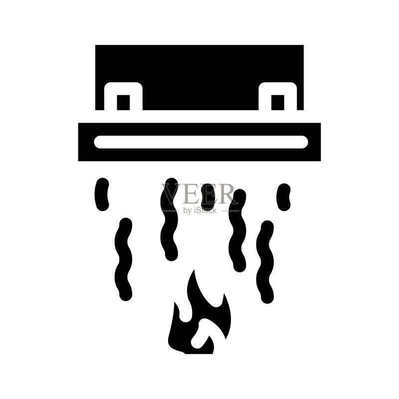 烟雾过滤Glyph图标矢量图图标素材