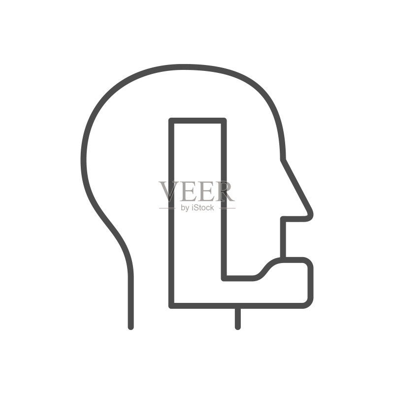 牙科扫描流程线性图标图标素材