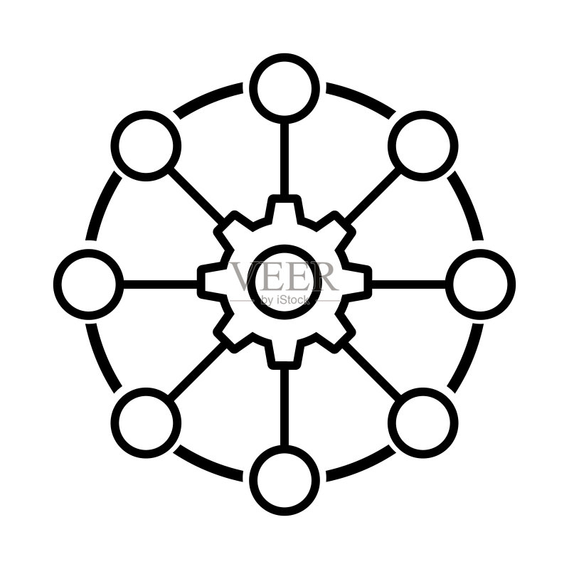 全渠道数字设计图标，互联网矢量图图标素材