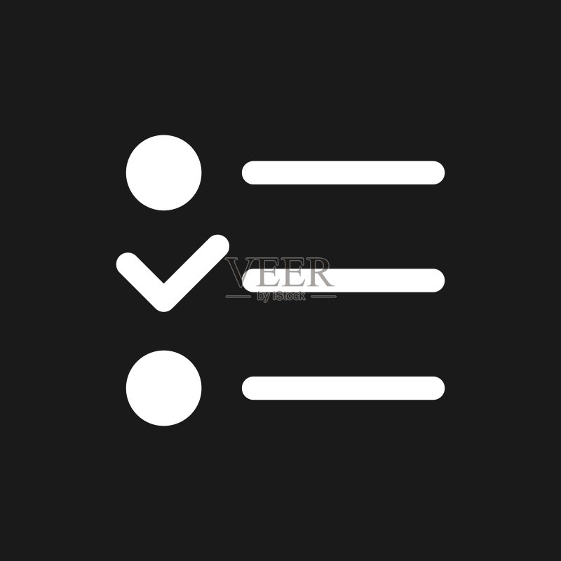 清单像素暗模式Glyph UI图标图标素材