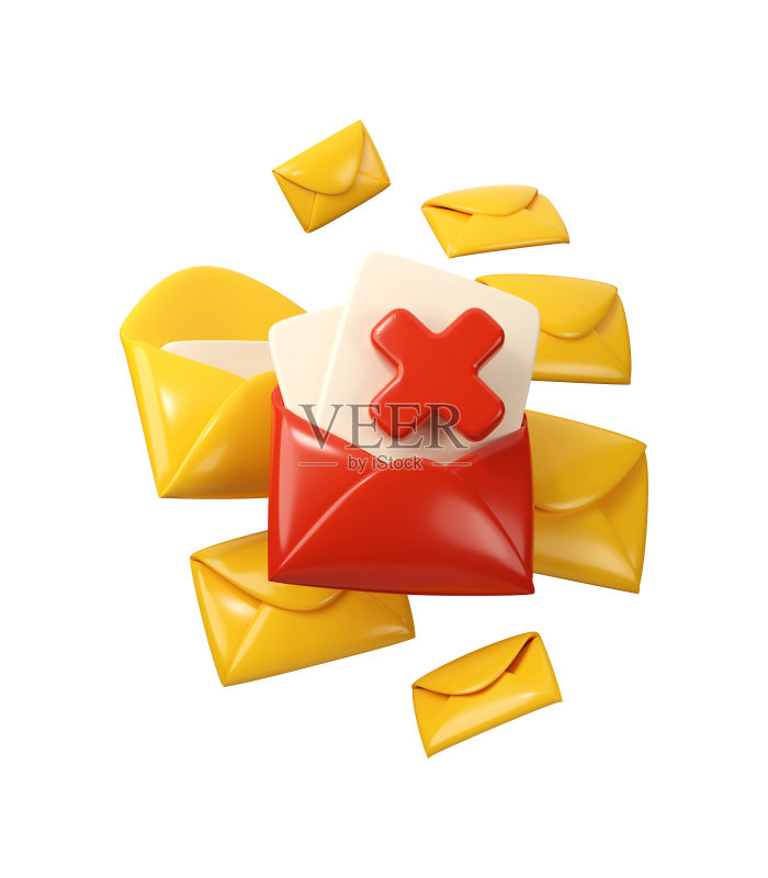 3D邮件图标垃圾邮件图标素材
