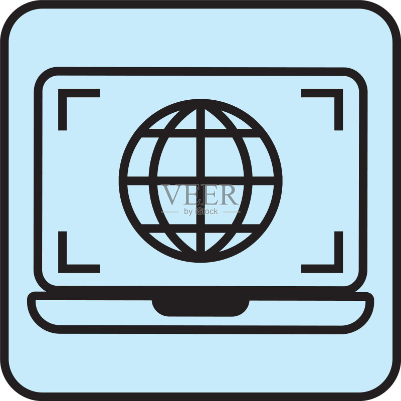 白色背景上的编程Web图标素材