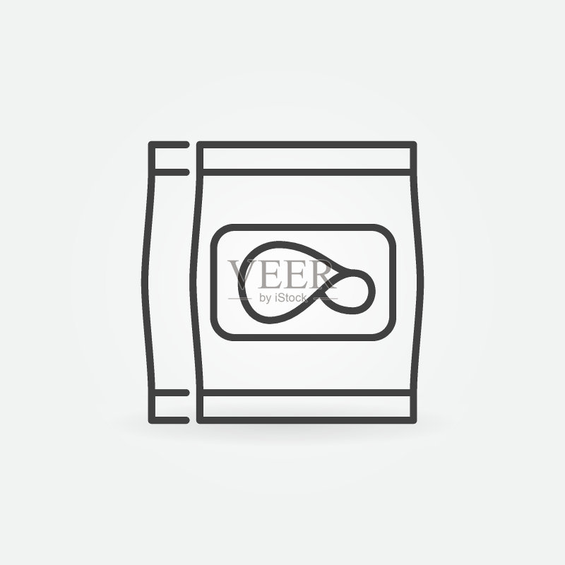 薯片极简线条图标或设计元素图标素材