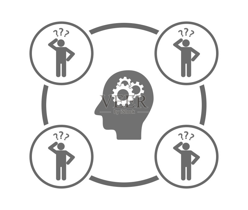 头部齿轮团队合作图标图标素材