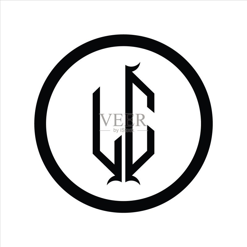 CL字母六边形角状Logo图标素材