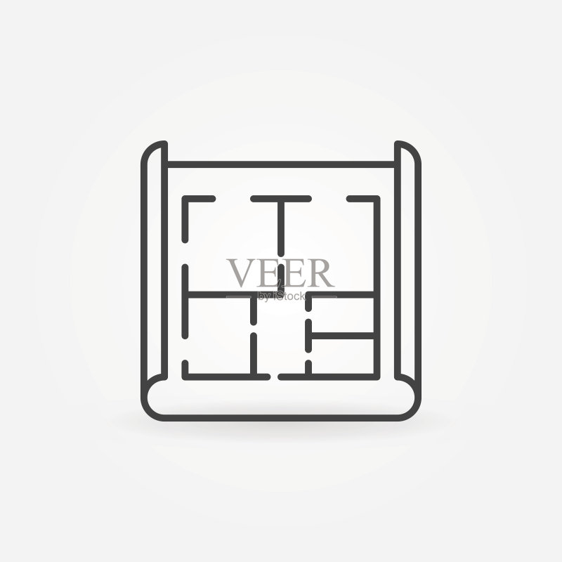 房屋平面图矢量图标图标素材