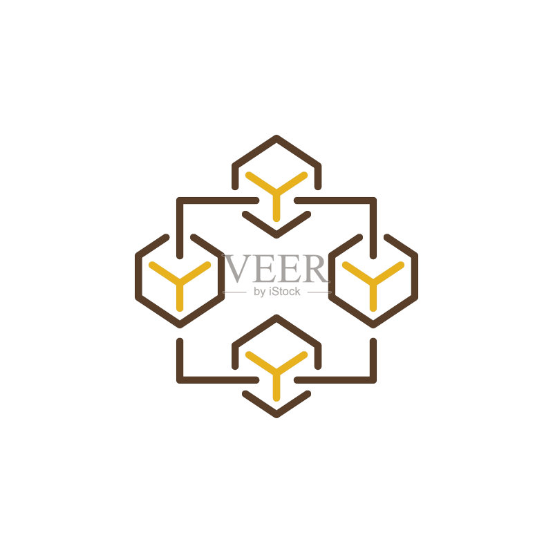 区块链创意图标图标素材