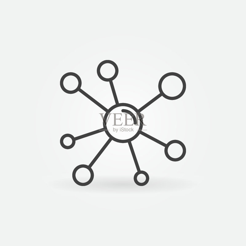 化学分子化合物矢量线性图标概念图标素材