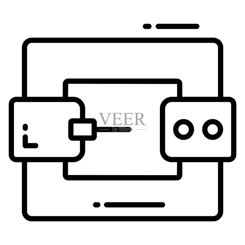皮带图标，时尚风格，白色背景，矢量插画图标素材
