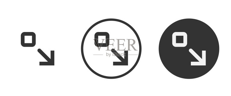 向右展开箭头Web图标矢量插画图标素材