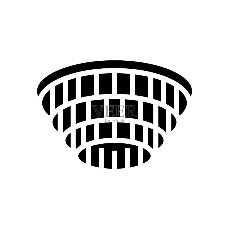 吊灯天花板符号图标矢量插图图标素材