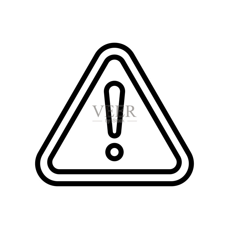 警告标志线性图标图标素材