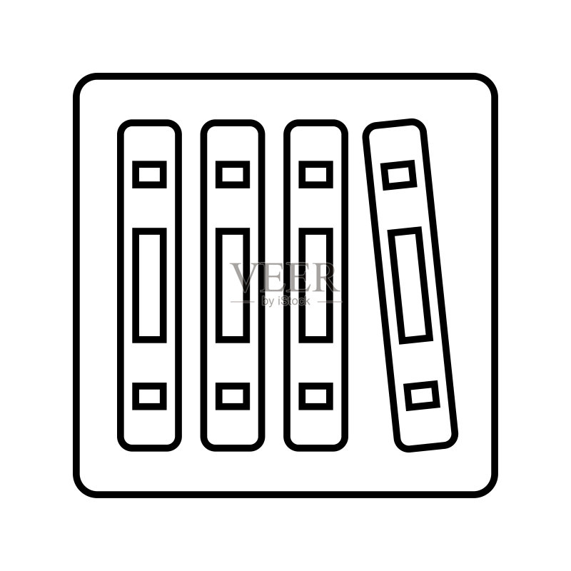 图书馆书籍线性图标矢量轮廓图标素材