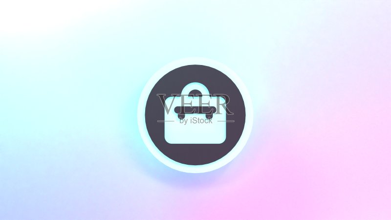 公文包图标3D渲染插图图标素材