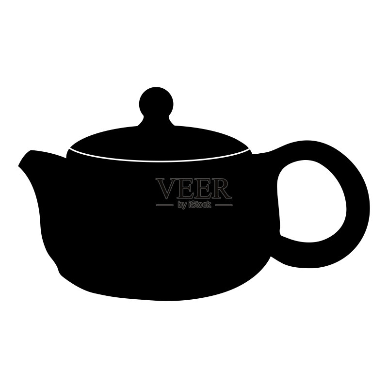 茶壶图标矢量图图标素材