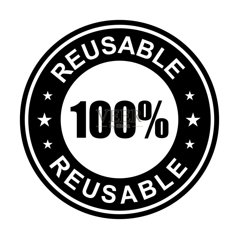 100%可回收产品图标矢量素材，适用于平面设计、logo、网站、社交媒体、移动应用、UI设计图标素材