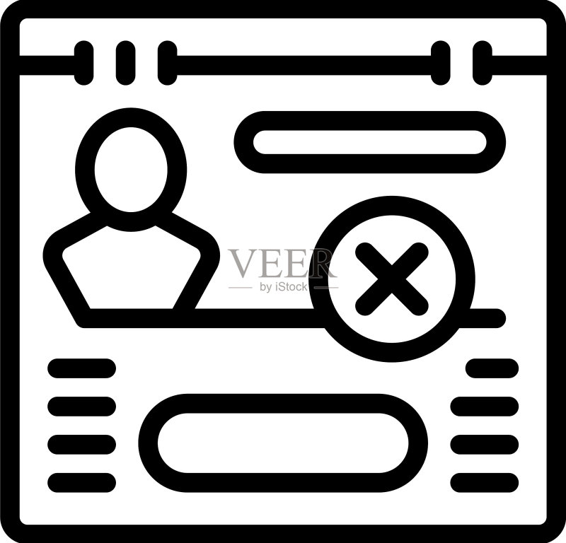 手机账户过期图标轮廓图标素材