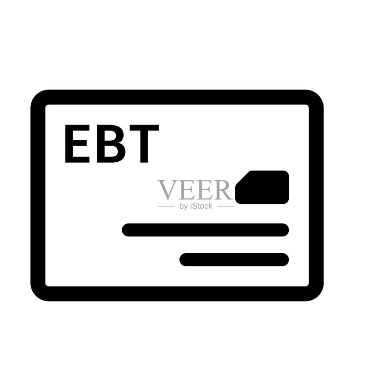 数字EBT图标贺卡黑色矢量图图标素材