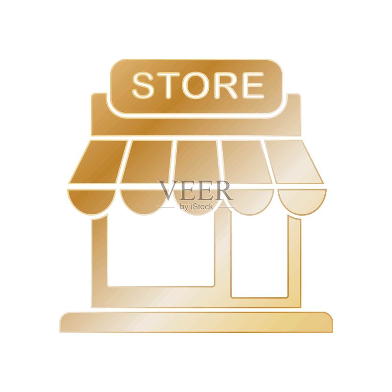 商店图标矢量图形插画图标素材