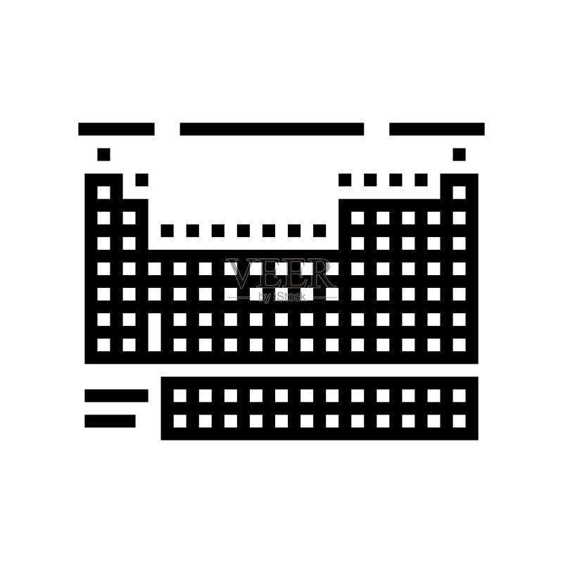元素周期表线性图标矢量图图标素材