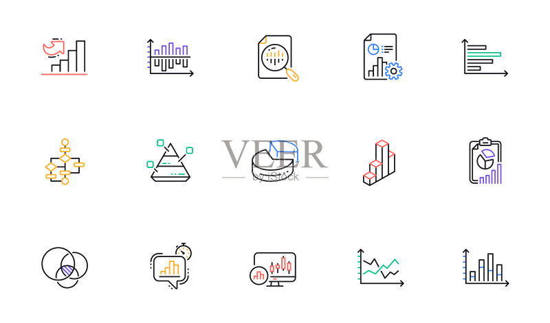图表信息线条图标图标素材