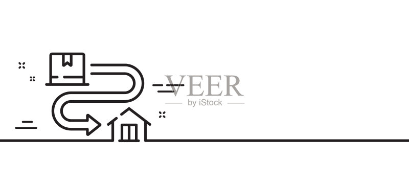 包裹位置追踪线性图标图标素材
