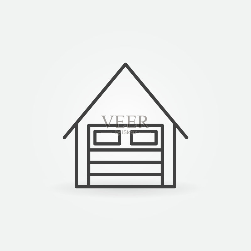 车库线性图标图标素材