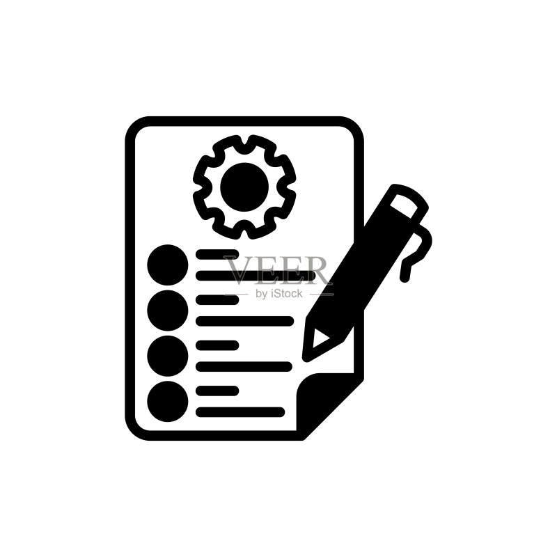 矢量评估图标。标识图标素材