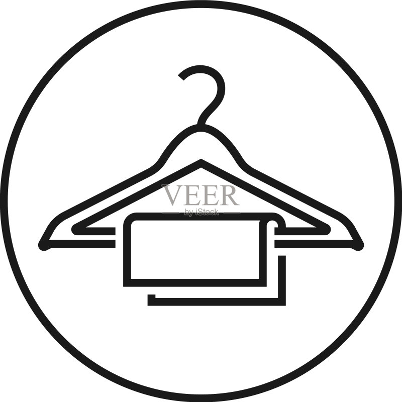 圆形酒店毛巾衣架图标图标素材