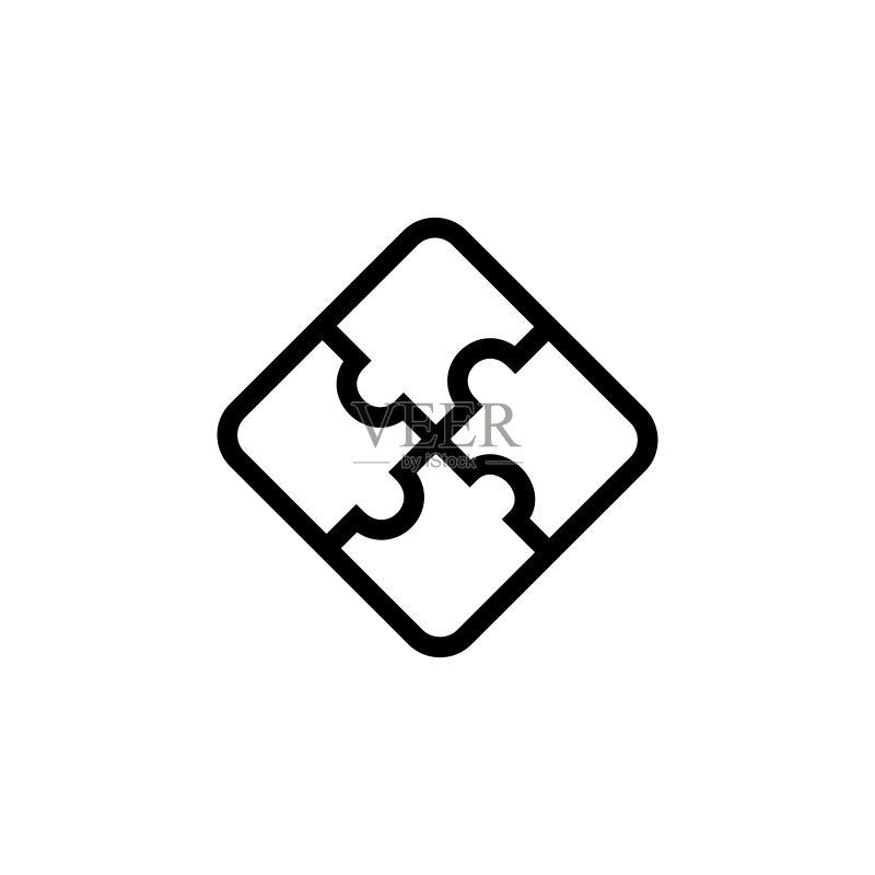 拼图线性图标图标素材