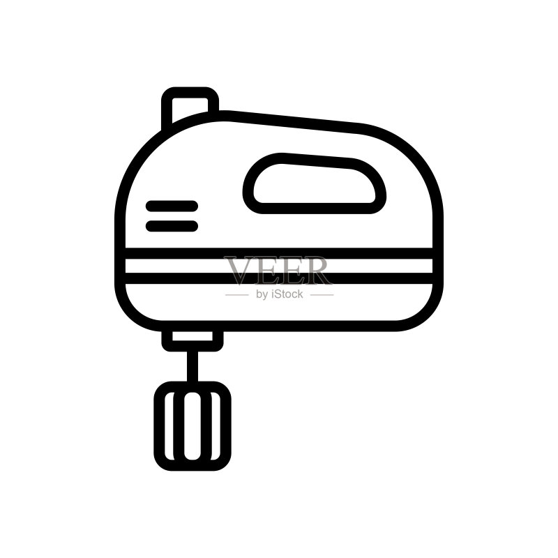 白色背景中的手持搅拌器图标矢量设计模板图标素材