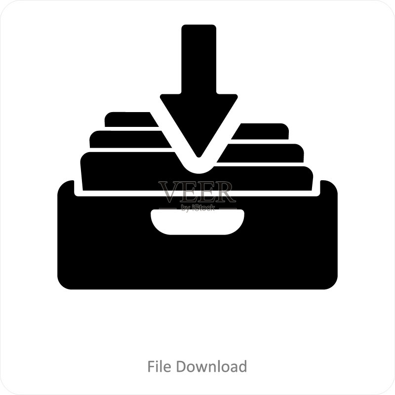 文件下载和文档图标概念图标素材