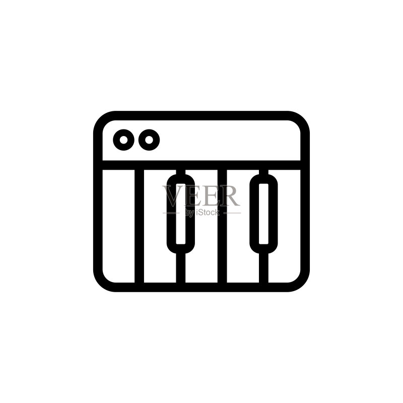 合成器线性图标图标素材