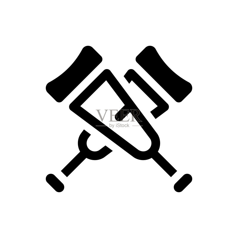 拐杖图标图标素材