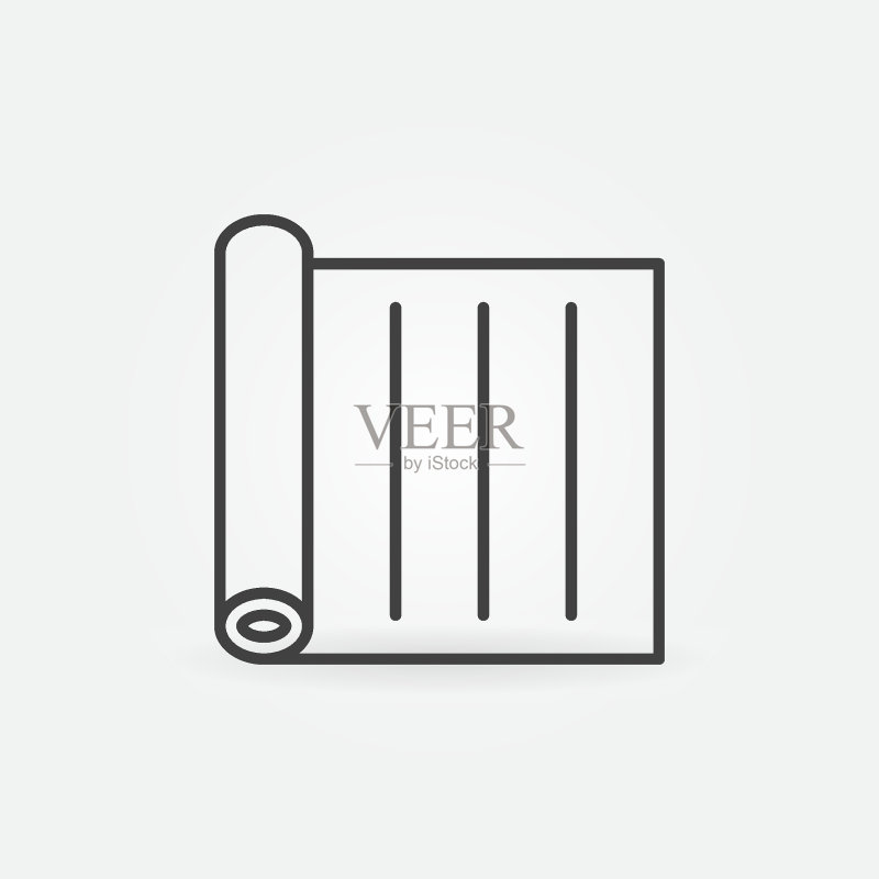 屋顶衬垫矢量概念轮廓图标图标素材