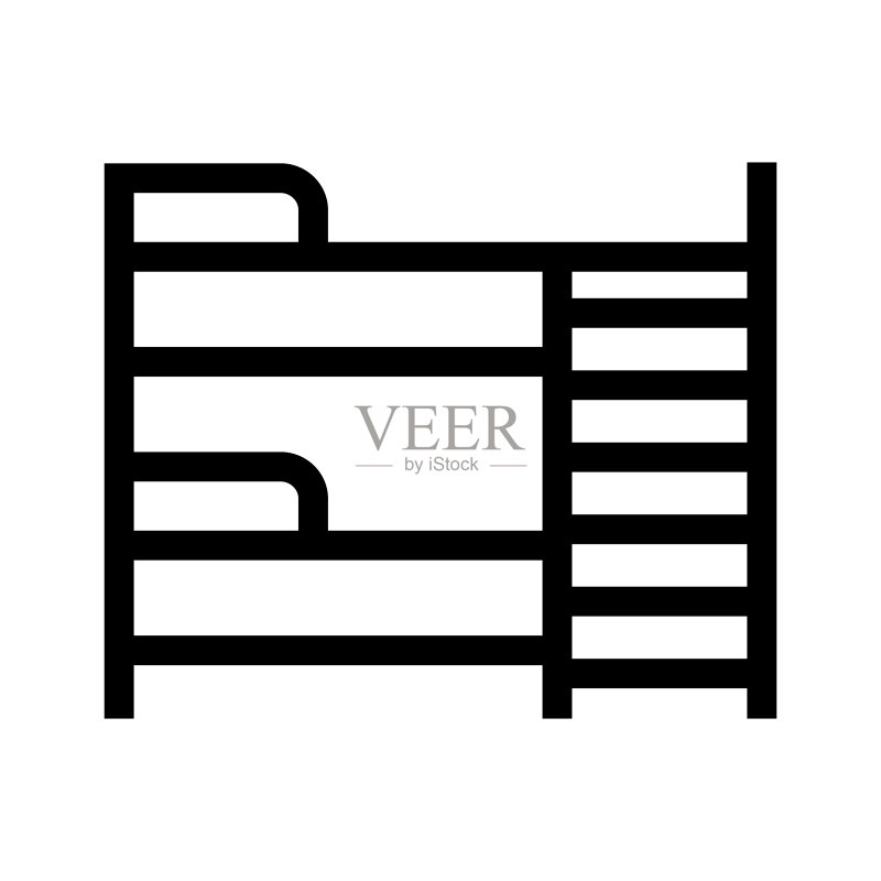 双层床图标矢量素材图标素材
