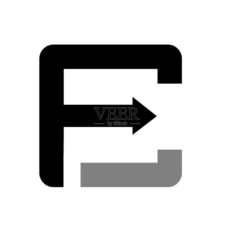 FC EC首字母标志设计模板图标素材