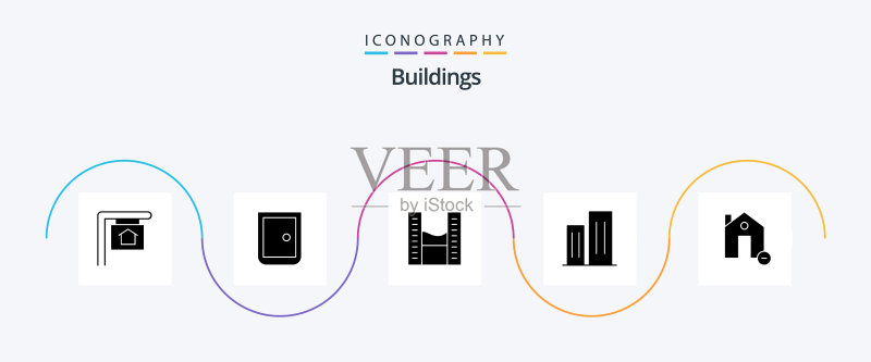 建筑字形5图标包：建筑图标素材