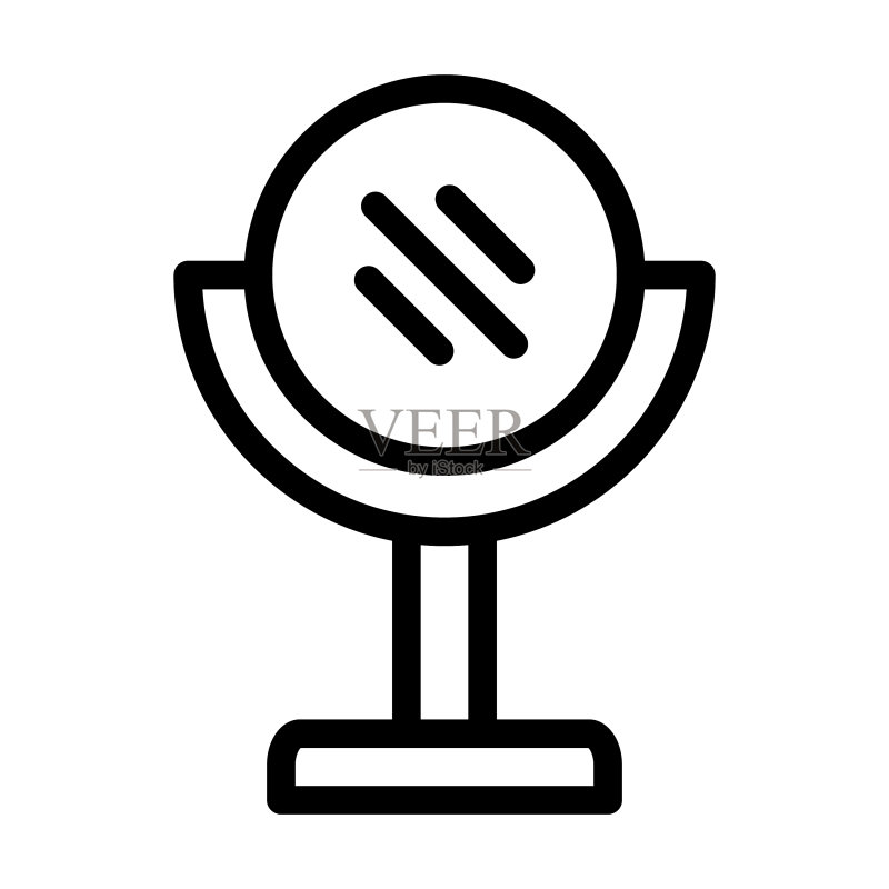 镜子粗线条图标图标素材