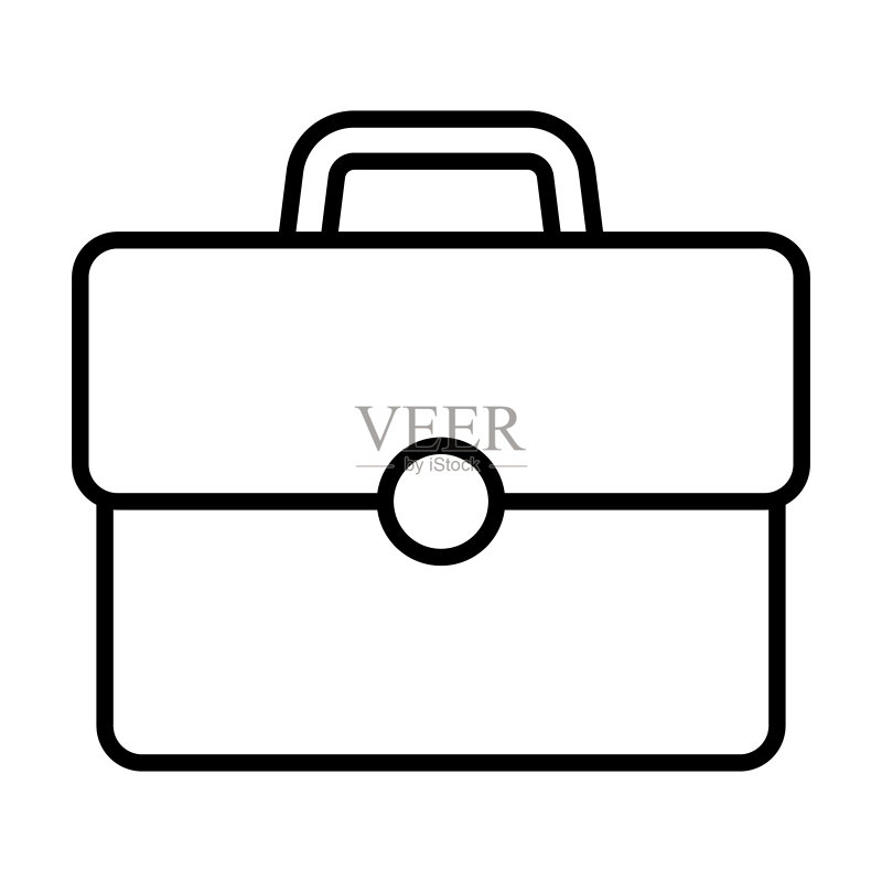 公文包图标，商务包线性图标图标素材