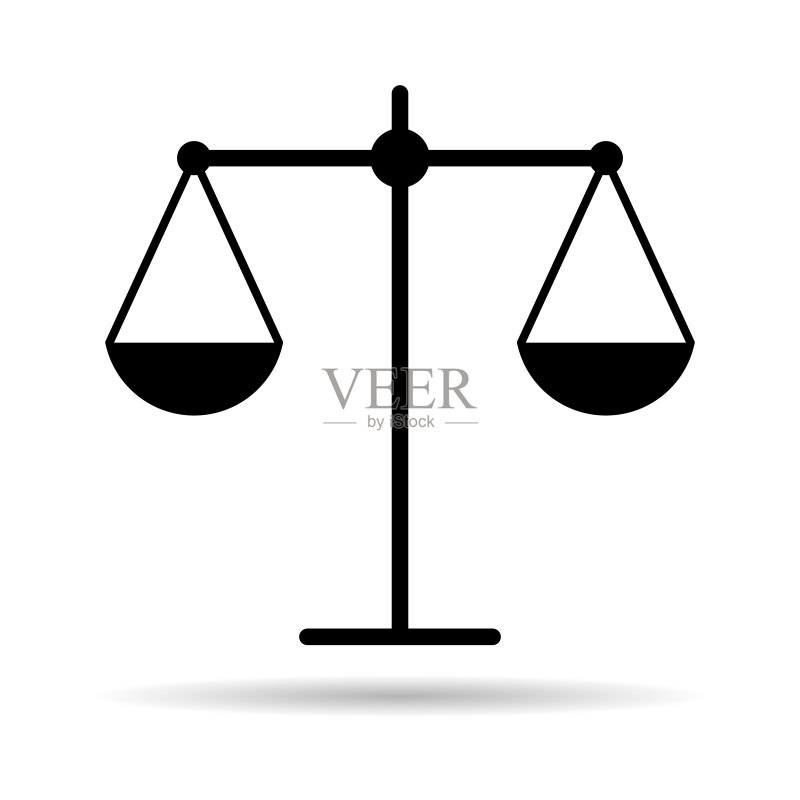 阴影平衡图标，律师犯罪网络标志，隔离矢量图图标素材