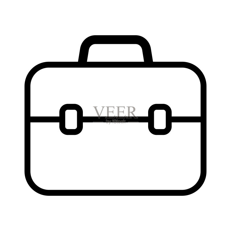 公文包图标，商务包线性图标图标素材
