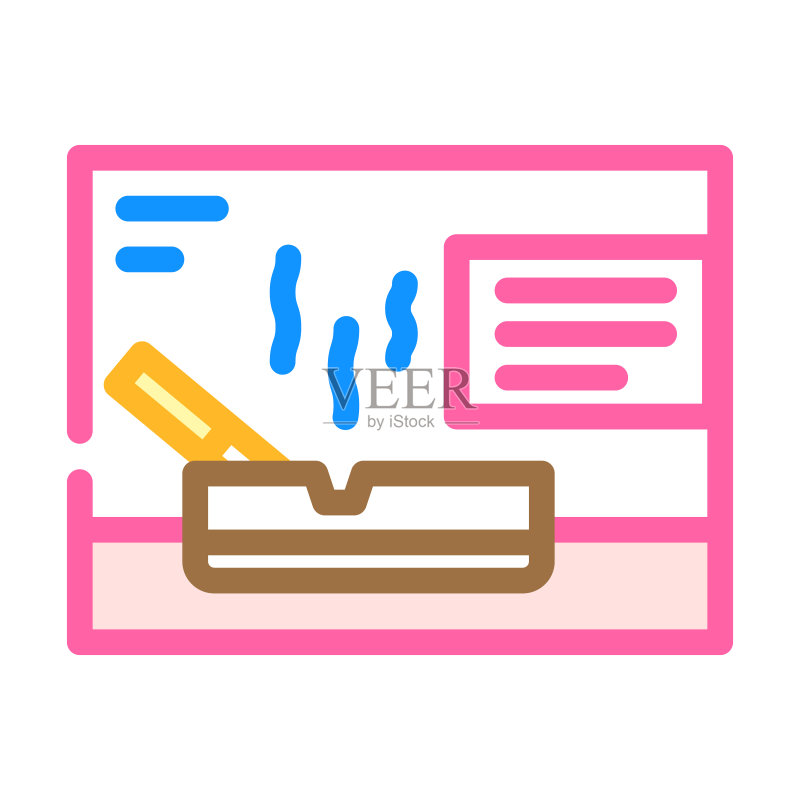 公益广告彩色图标矢量插画图标素材