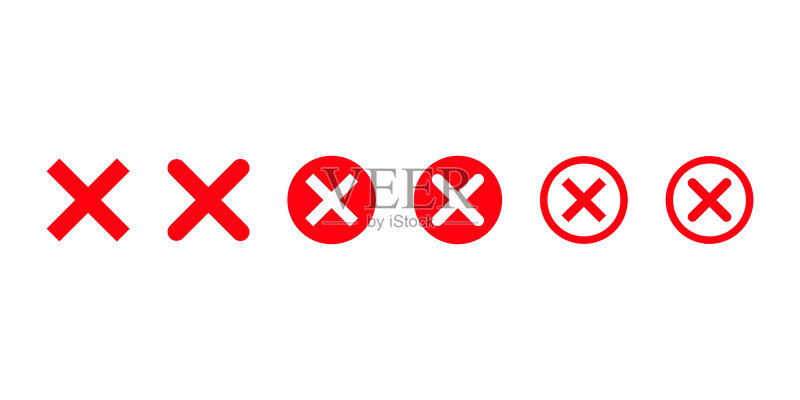 红色十字矢量图图标素材
