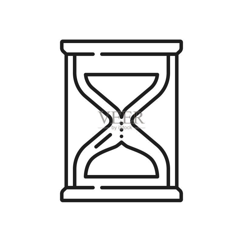 沙漏隔离轮廓计时器图标图标素材